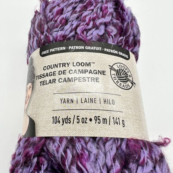 3 Loops & Threads Country Loom Yarn Skeins Nobility New - Picture 2 of 7